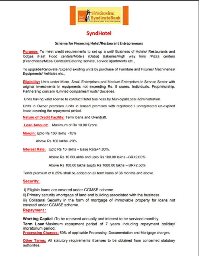 Syndicate Bank Loan 2023