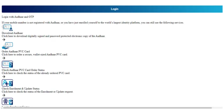 Free Aadhaar Update